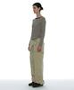PARTIMENTO WOMEN 2-Way Belted Layered Parachute Pants_Khaki Beige