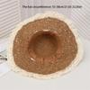 Stylish Summer Wide Brims Straw Hat With Pineapple Lace Bowknot For Women Breathable Outdoor Beach Sun Protection