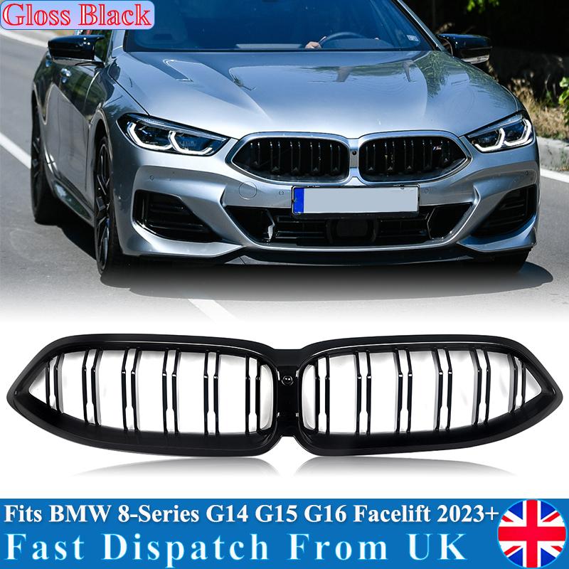 Magickit for BMW 8 Series G14 G15 G16 Front Kidney Bumper Centre Grill Mesh Grille 2023 2024 840i M850i M8 with Camera Hole RDMEV1