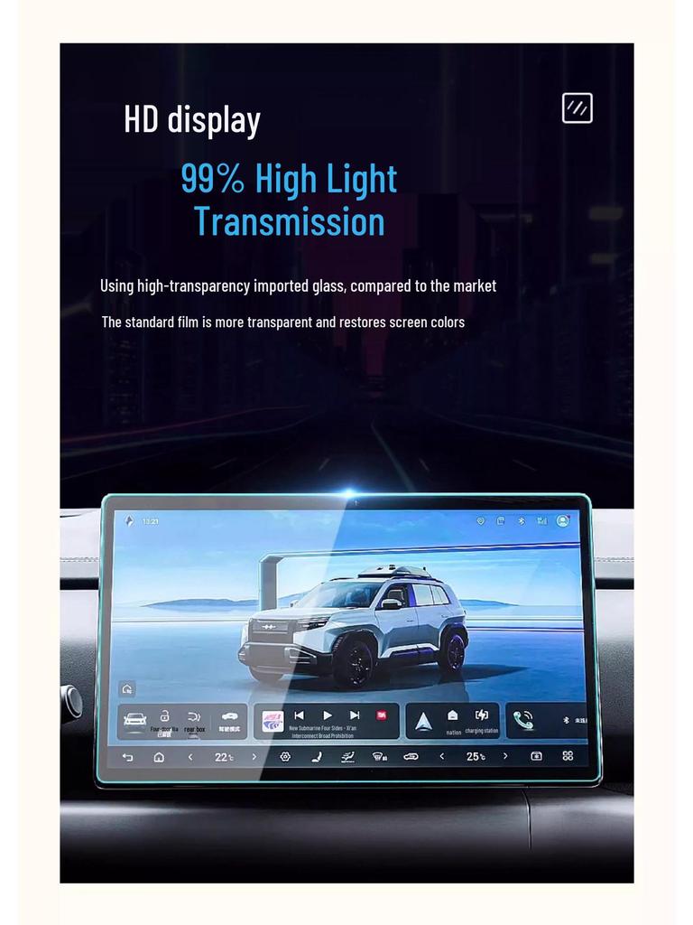 Leopard Titanium 3 Dashboard and Navigation Screen Protector