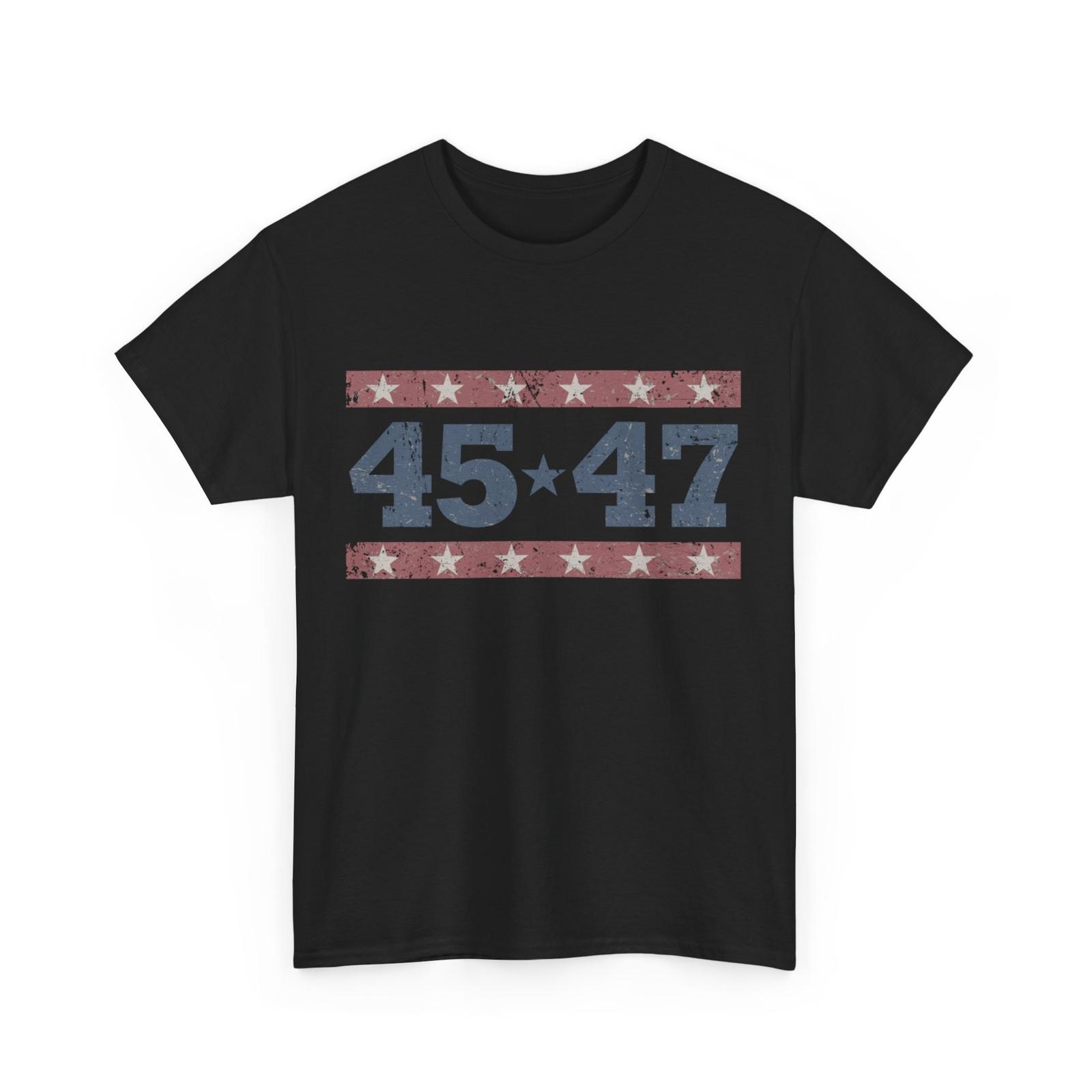 Distressed Vintage Donald Trump 2024 - 45 & 47 President T-Shirt Mens Womens Tees Top M