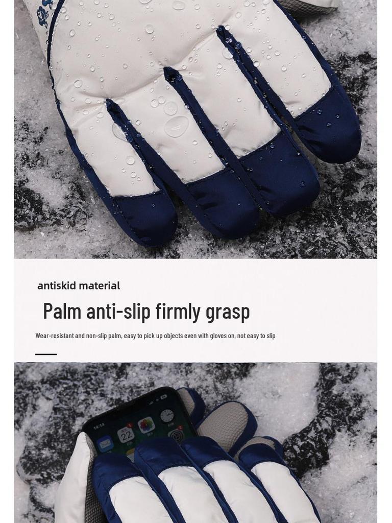 Damen Winter-Skihandschuhe: Gemütlich, Winddicht, Wasserdicht, Touchscreen-kompatibel für das Radfahren im Freien
