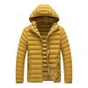 Giacca Invernale da Uomo Taglie Forti Vestibilità Slim Leggera, Giacca Calda con Cappuccio Colore Unico Bordo Dritto per Giovani