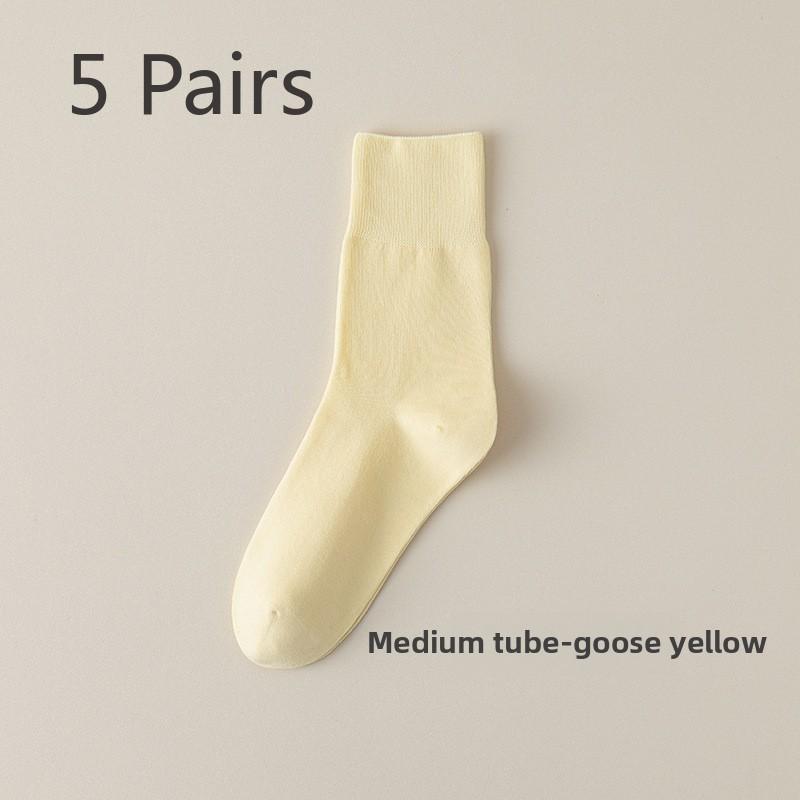 5 Paar Mittelhohe Socken Damen Sommer Dünne Lockere Socken Damen Knochenlose Monatssocken Damen Socken