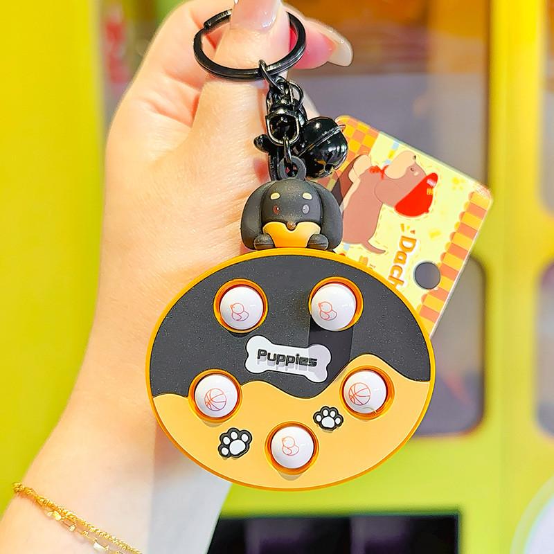 Groundhog Sausage Dog Game Console Interactive Cartoon Keychain Backpack Pendant