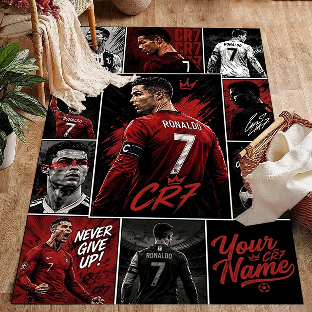 Cristiano Ronaldo (32) Customizable Name Floor Mat Suitable for Game Room Study room Hallway Decorate room Antislip Carpet Decorate Offices
