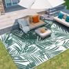 Tropical Palm Leaf Outdoor Area Rug Non-Slip Waterproof Stain Resistant Washable Floor Carpet for Patio Garden
