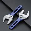 Short Handle Wrench Big Opening Ratchet Wheel Adjustable Bathroom Wrench for Maintaining Bathroom Piping Facilitie Screw Nut