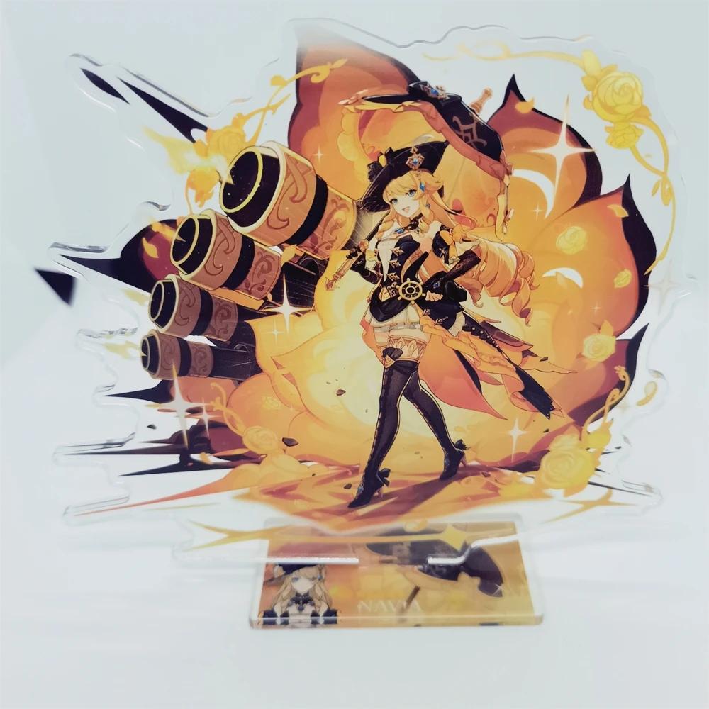 Game Impact New Stand Figure Acrylic Yelan Chevreuse Navia Xiao Cosplay Model Plate Desk Decor Fans Friend Gift