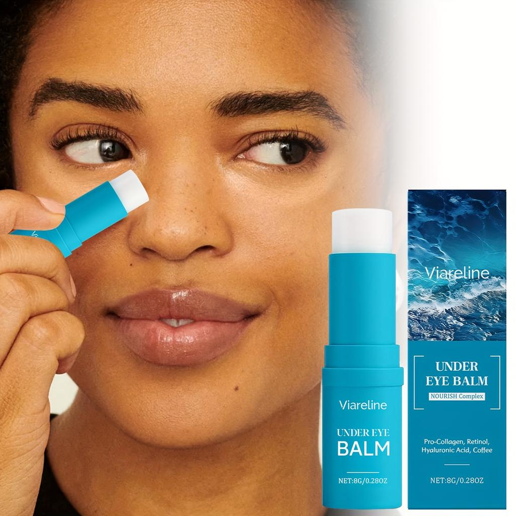 8g Hyaluronsäure Augencreme Stick - Intensiv feuchtigkeitsspendender Gelbalsam für Augenringe & Falten, Empfindliche & Trockene Unteraugenpflege