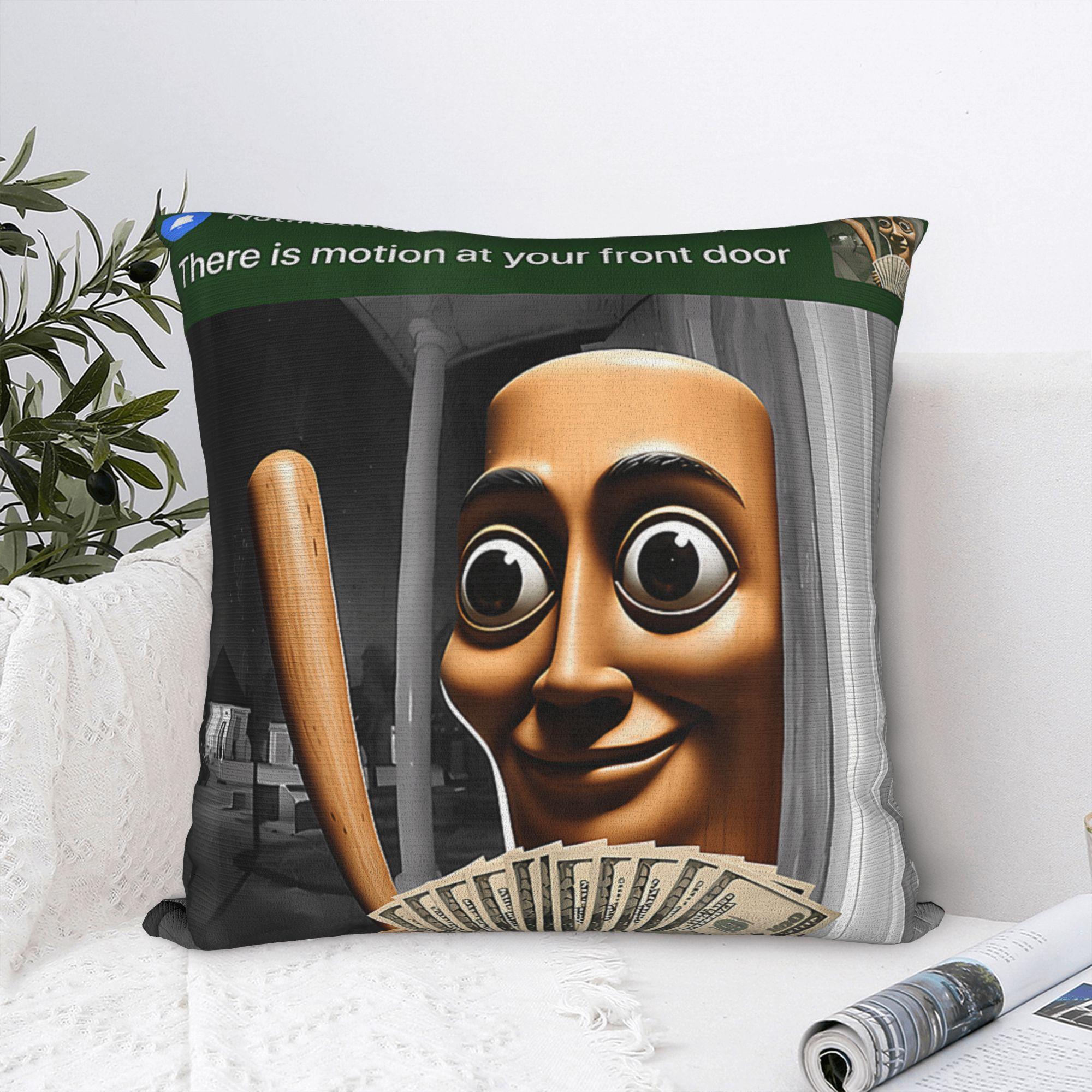 Fine Glasses Unisex There Is Motion At Your Front Door Tung Sahur Tuff Meme Pillow Cover Kawaii Pillow Case For Room Bed Chair Print Pillowcases