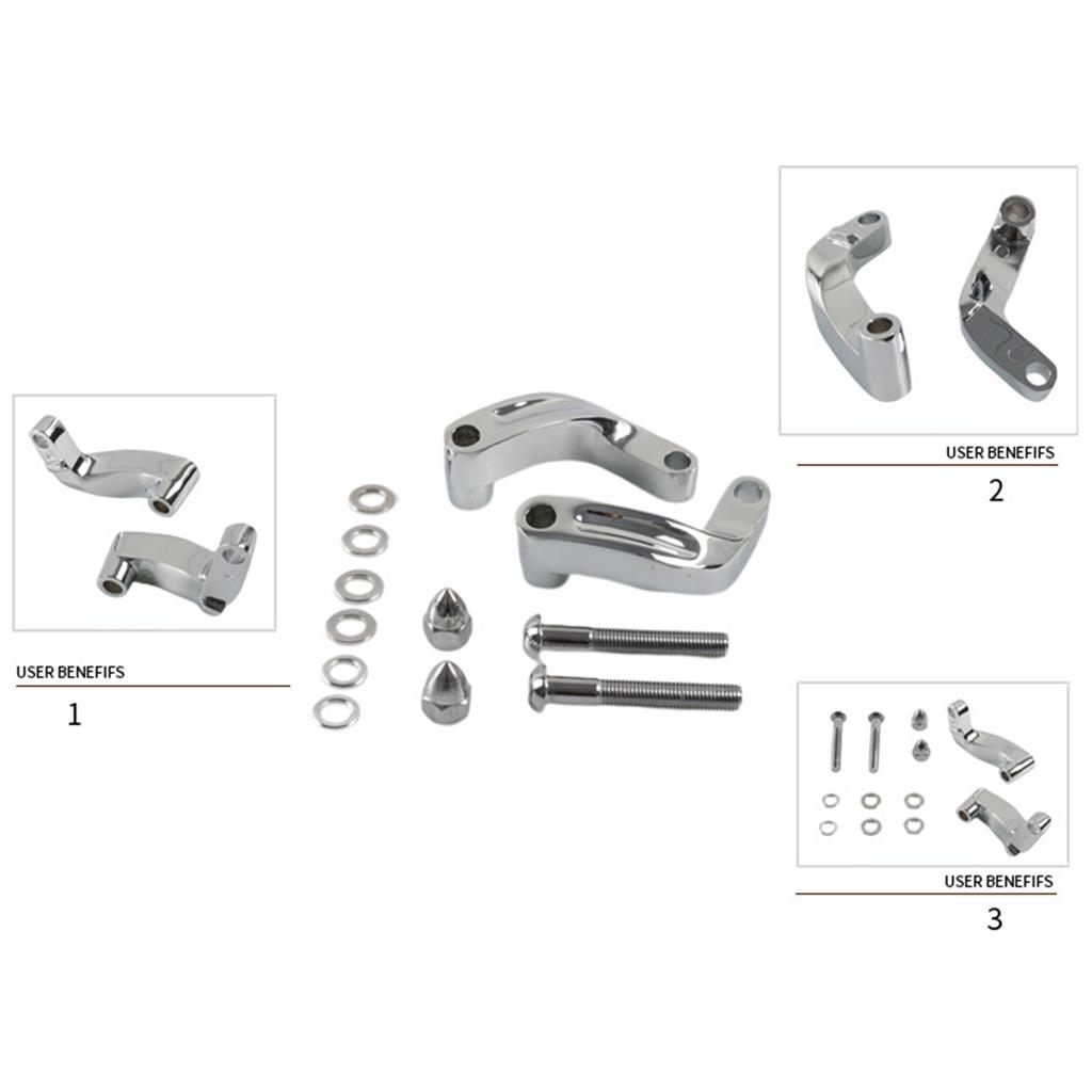 Suitable for Universal Motorcycle Rearview Mirror Relocation Extension Mount Bracket Riser Extend Adapter