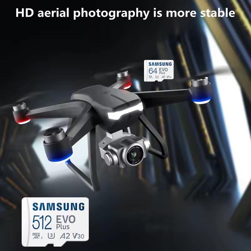 Samsung EVO Plus microSD 128GB Memory Card+Adapter 64G 256G microSDXC,Speeds Up To 160 MB/s,UHS-I,C10,U3,V10,A3,Upgrade Storage for Phones,DJI,Cameras