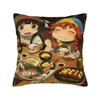Pillow Case Hakumei and Mikochi Soft  Pillow Cover For Chair Sofa Home Decor Morden Pillowcases