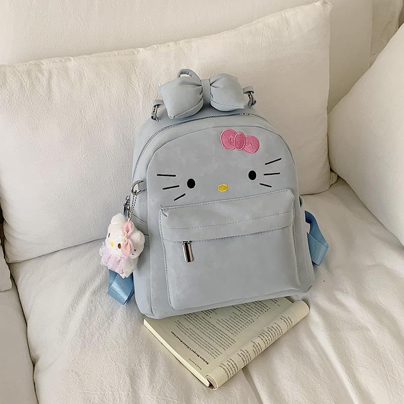Schoolbag Japanese original cute bow kt cat large capacity backpack girl commuter backpack school bag woman