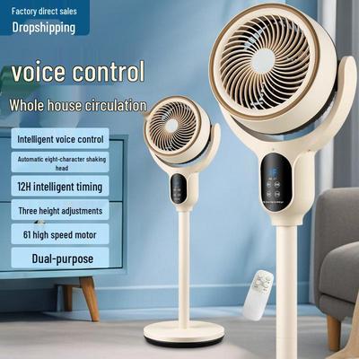 Dual-Use Oscillating Air Circulator Fan - High Power, Low Noise, Vertical Floor & Desk Standing for Bedroom and Dorm.