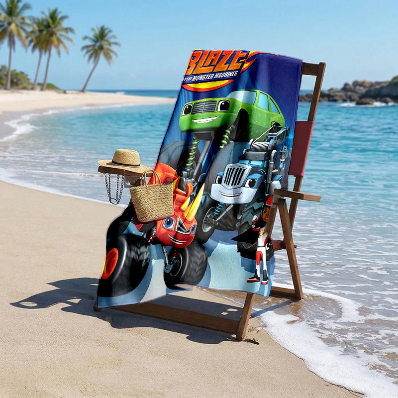 Ręcznik plażowy Monster Machines Fashion: Idealne na letnie przygody Miękkie, chłonne i szybkoschnące, odpowiednie do pływania i kąpieli