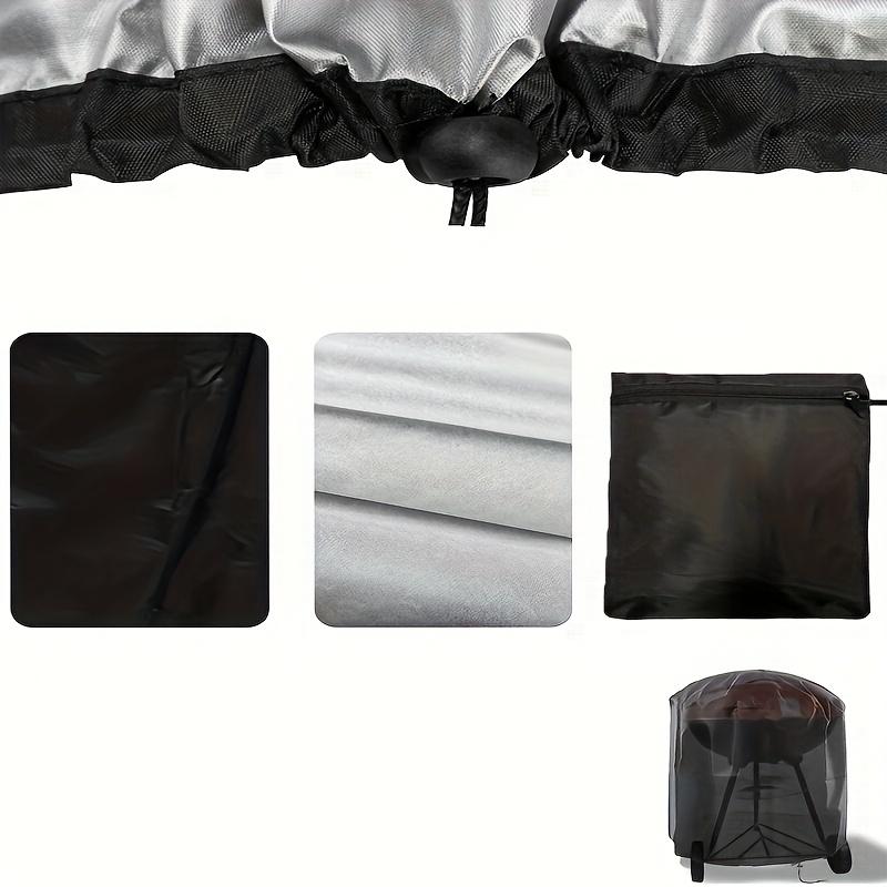 Universal Round BBQ Grill Cover, Heavy Duty Waterproof Windproof Tear Resistant Outdoor Barbecue Protector (Only Cover)