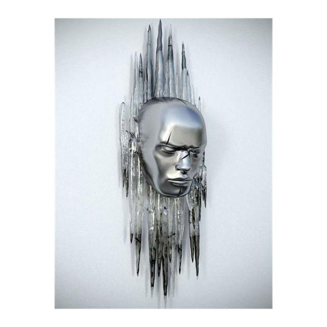 Metal Figure Statue Posters Print Modern Lovers Sculpture Canvas Painting Wall Art Wall Pictures for Room Home Decoration No Frame