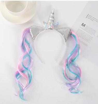 Unicorn Headband for Children Girls Headband Band Pink Satin Sash Cute Stylish Accessories Goods Miscellaneous Birthday Party Event Celebration