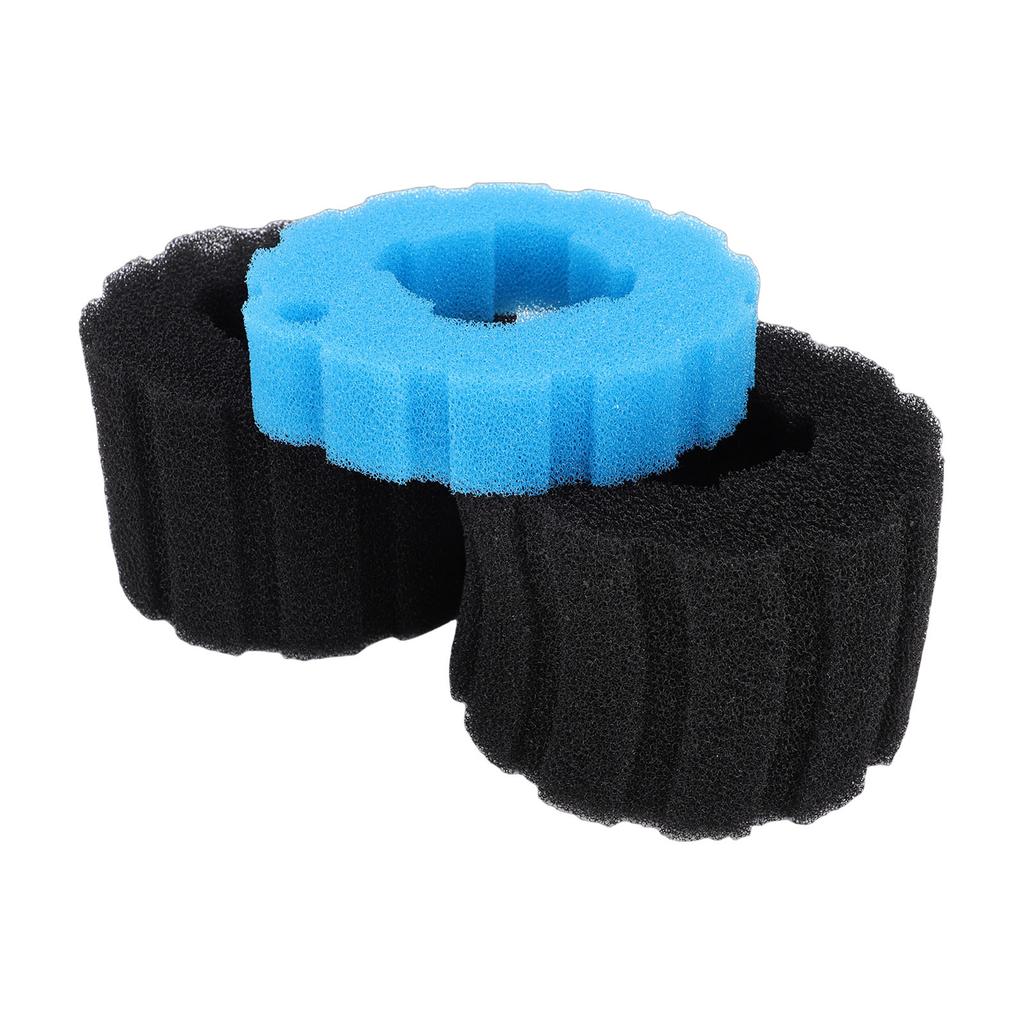 OASES Vacuum Cleaner Bucket Replacement Foam Filter Set, Washable Filter Pads for Maintenance, 1 Blue Sponge and 2 Black Sponges