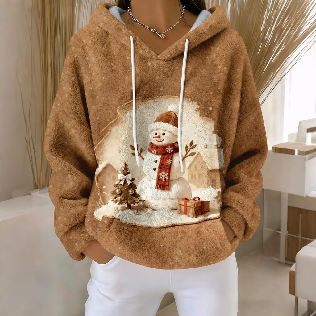Hoodies For Women Oversized Winter Plush Cute Sweatshirts Pullover Trendy Fall Winter Clothes