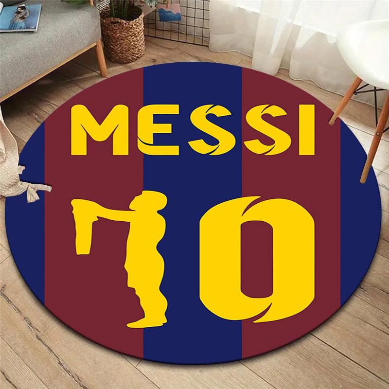 Messi Round Area Rug,Carpet Rug for Living Room Bedroom Sofa Playroom Decor,Non-slip Floor Mat