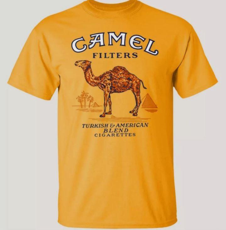 Camel Cigarettes Short Sleeve Gold Unisex T-Shirt XL