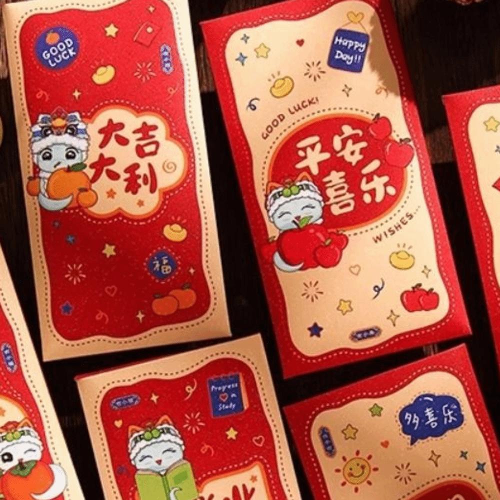Traditional Chinese Snake Year Red Envelopes Blessing Red Packet Lucky Money Pockets  Bonus