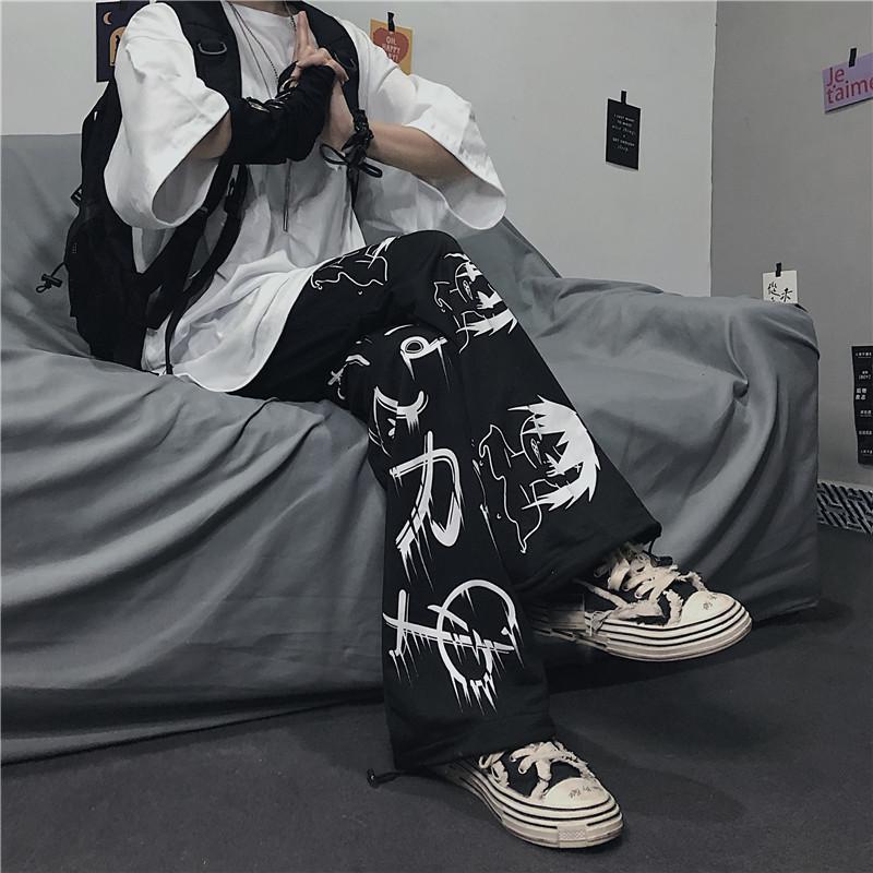 Buy Japanese Anime Print Sweatpants Women Harajuku Pattern Hip Hop