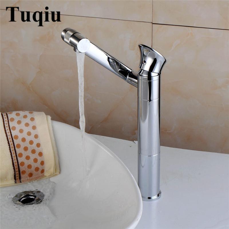 Basin Faucet Water Tap Bath 360 Degree Swivel Gold Bathroom Faucet Single Handle Sink Tap Mixer Hot and Cold Sink Water Crane