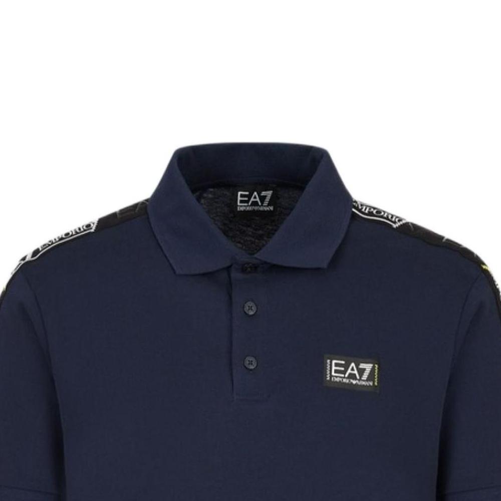 Emporio Armani Męska koszulka polo z krótkim rękawem i blokami kolorów z logo Granatowy 3RPF52-PJ02Z-1554