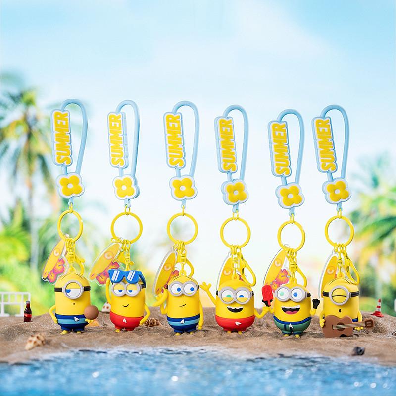 Minions Summer Time Keychain Pendant With Cartoon Characters For Bag Key And