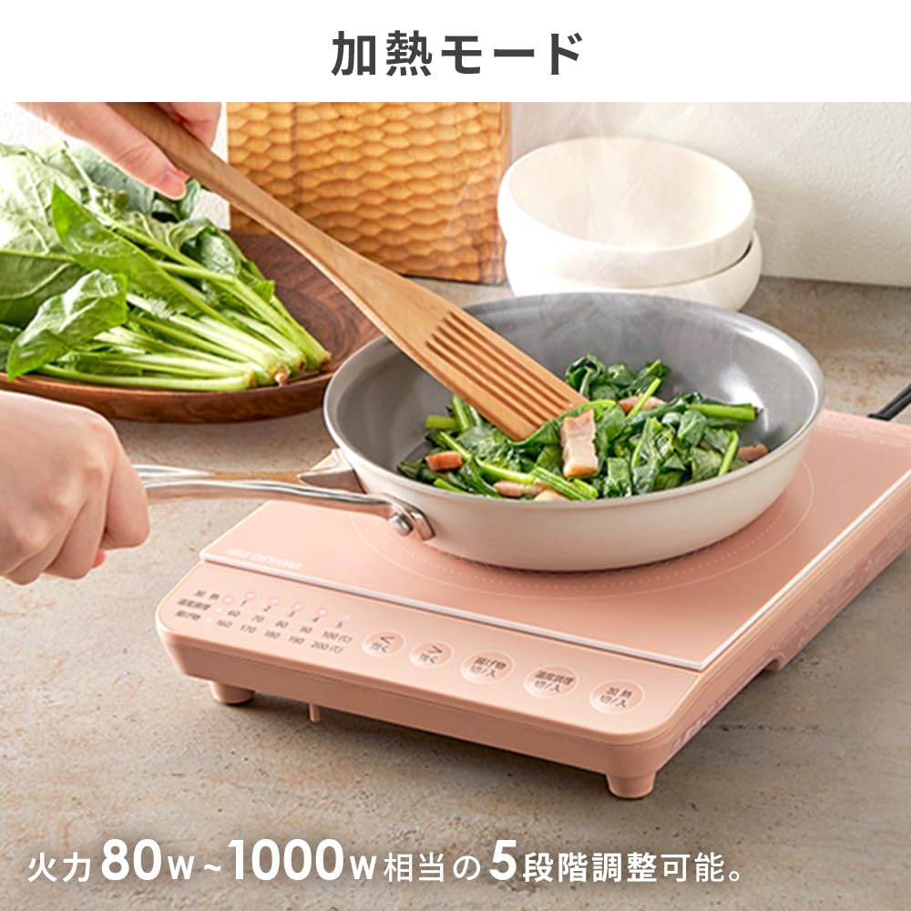 IRIS OHYAMA 1-Burner IH Cooktop, 1000W, Black, IHK-T392-B