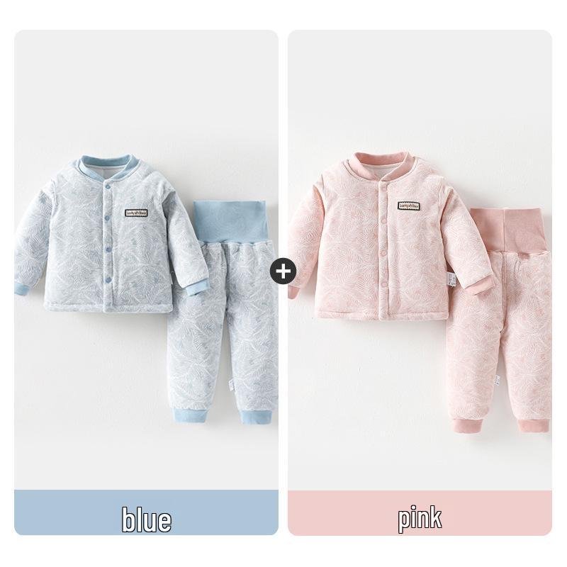 Ciepły Zimowy Bawełniany Zestaw Bielizny - Pikowana Kurtka i Spodnie dla Chłopców i Dziewcząt