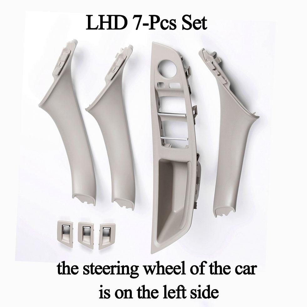 Suitable for Carbon Fiber Inner Handle F10 F11 F18 5Series Armrest Pull Trim Cover 7 Pcs Set 51417225875 51417261933 51417225879
