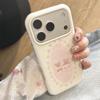 High-End Cute Bear Floral Ink Splash Circle Phone Case for iPhone 17, Apple 16 Pro Max/15/14