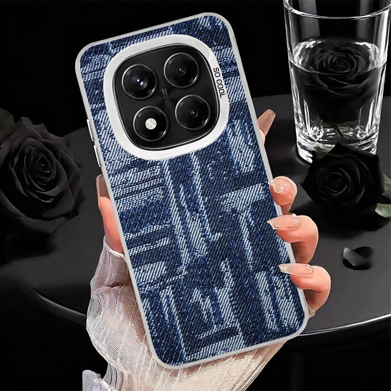 Retro Denim Pattern Soft Phone Case for Xiaomi Redmi Note 13 14 15 Pro Plus 12S 12 11S 11 11T 10S 10 Shockproof Cover Back Shell
