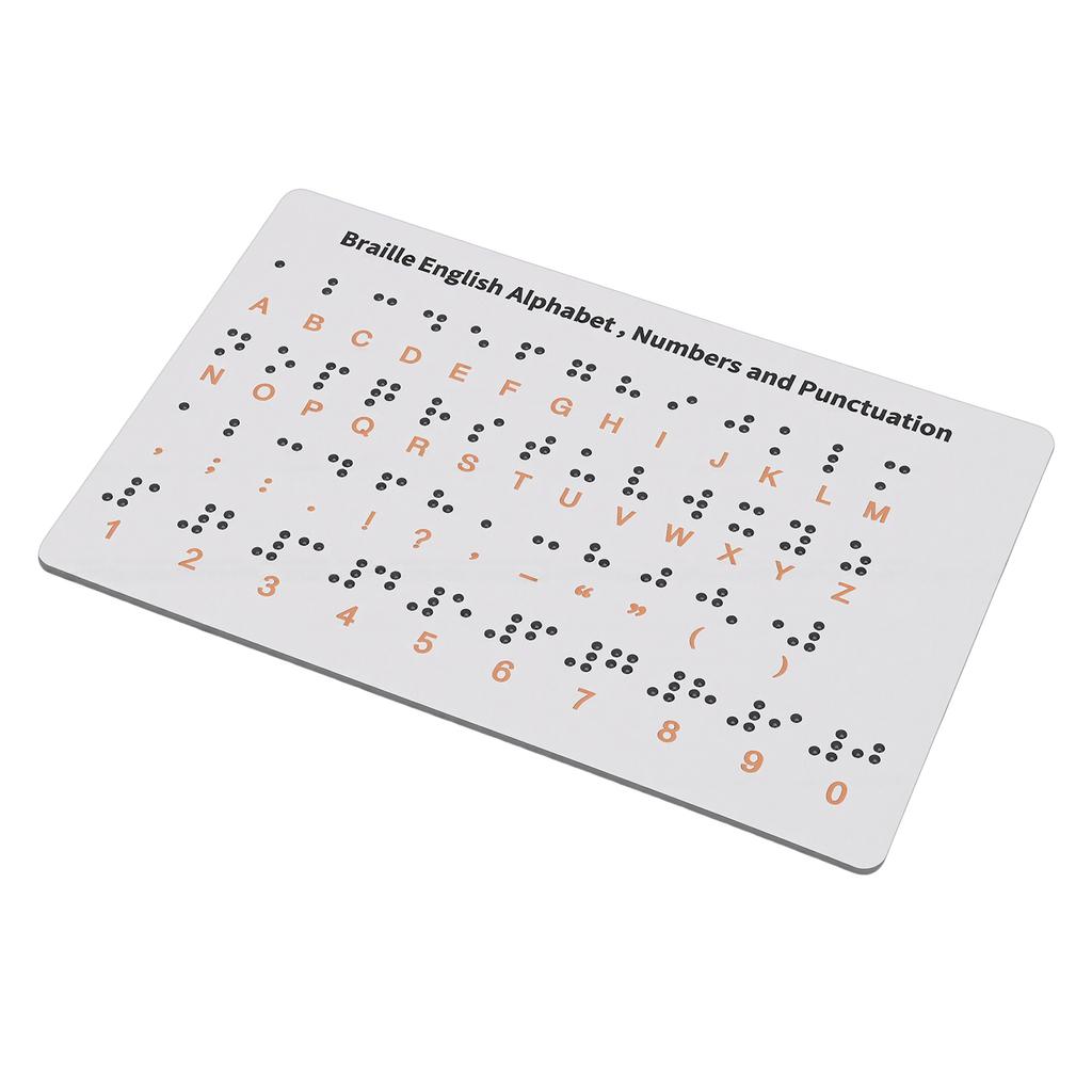 Aluminum Braille Alphabet Board with Raised Dots for Beginners Learning Tool Braille Education Board
