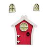 Cute Wooden House Miniatures Cartoon Fairy Door Ornaments Fluorescent Elf Door  Decor Gifts