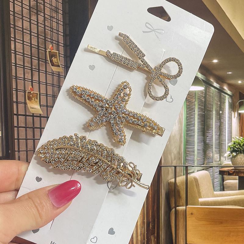 Pearl Hair Clip For Women Korean Hairpins Girl Geometric Crystal Hair Barrettes Fashion New Hairgrip Headwear Hair Accessories