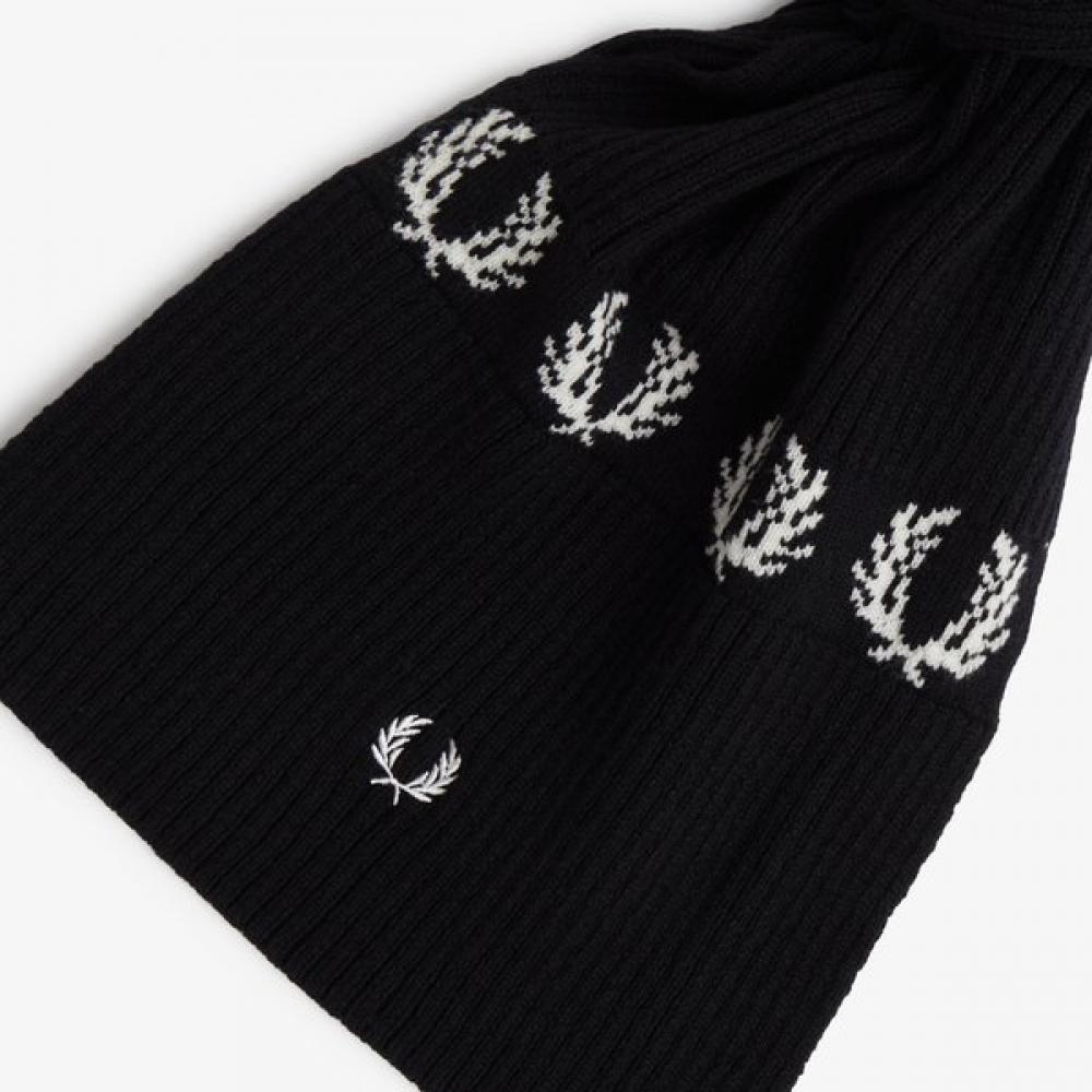 Fred Perry Unisex Lambswool Scarf Laurel Rees Cfpu2336156 L74