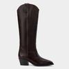 Chunky Heel Knee High Boots Women Spring Autumn Leather Shoes Ladies Western Cowboy Boottes British Style Pointed Toe Long Boot