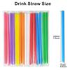 50–400 Stück bunte und schwarze große Trinkhalme für Bubble Tea, Milchtee, Smoothies, Milchshakes, Partys, Hochzeiten, Bars, Heimdekoration