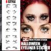 Spider Web and Bat Eyeliner Face Tattoo Stickers 8 Pairs Waterproof Temporary Tattoos for Women Men Adults Halloween Masquerade Ball Costume Party