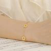 Teamer Cute Little Flower Bracelet Stainless Steel Women's Bracelet Steel Gold Color Daily Street Party Jewelry Wholesale