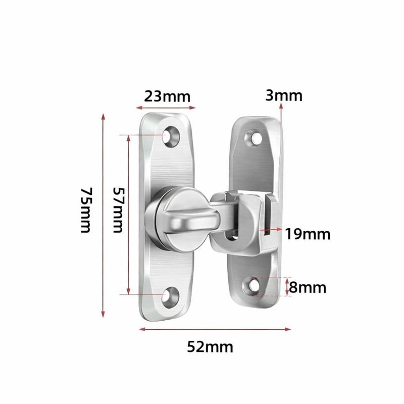 90/180 Degree Barn Door Lock,Left & Right Universal Flip Door Locks,Anti-theft Door Buckle,Gate Latch Hardware for Home Security