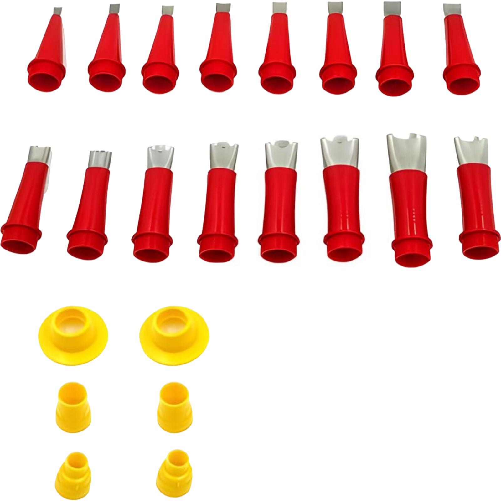 

Набор из 22 предметов, насадка для клея из нержавеющей стали, артефакт для клея с основанием, насадка для структурного клея, насадка для клея для герметика, стекла One Size жёлтый