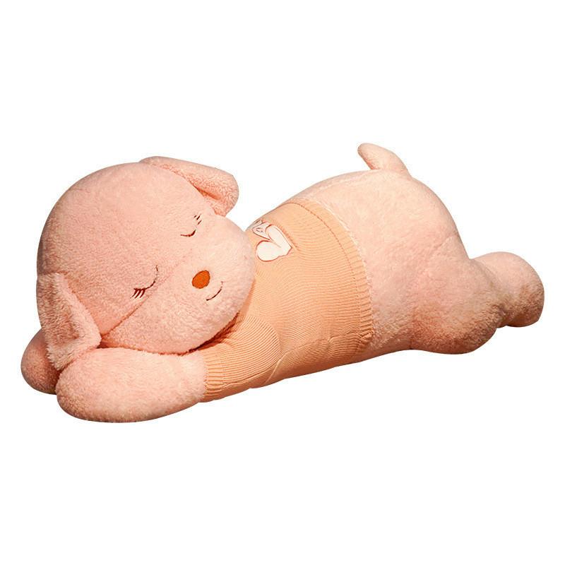 Sweater Lying Dog Plush Toy Cartoon Stuffed Animal Doll Back Decoration Cushion