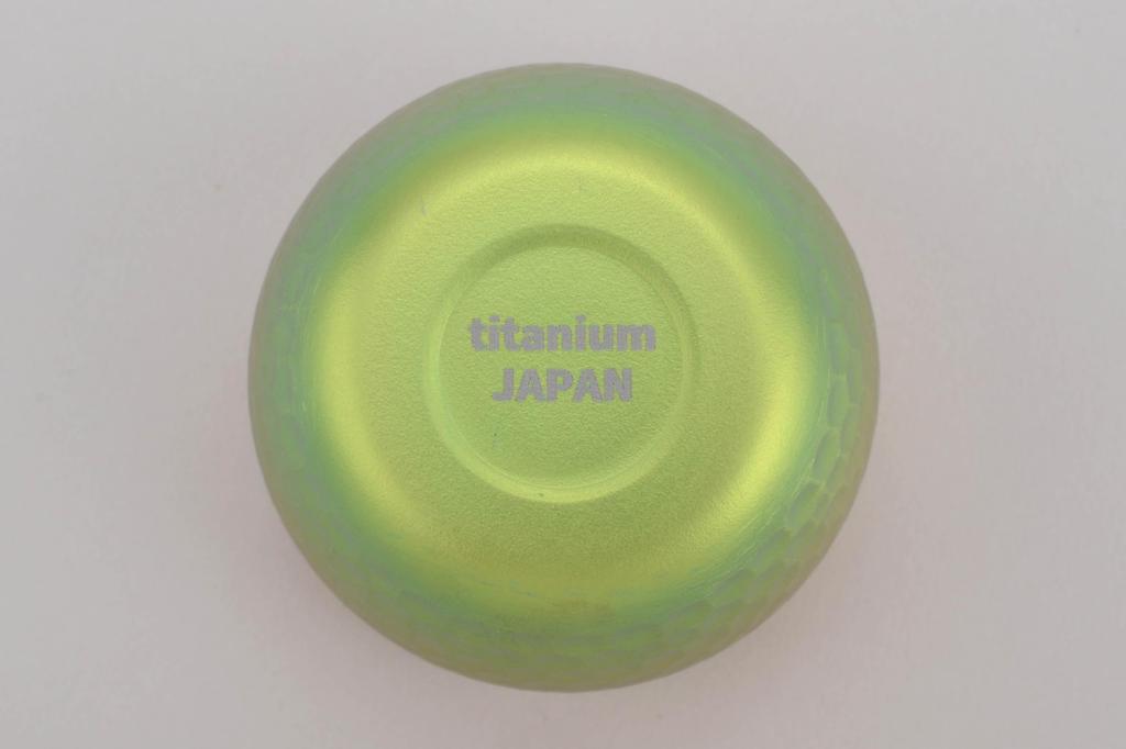 Titanium Hammered Sake Cup Titanium Anodized Coloring Sakura Pink (Double Walled)